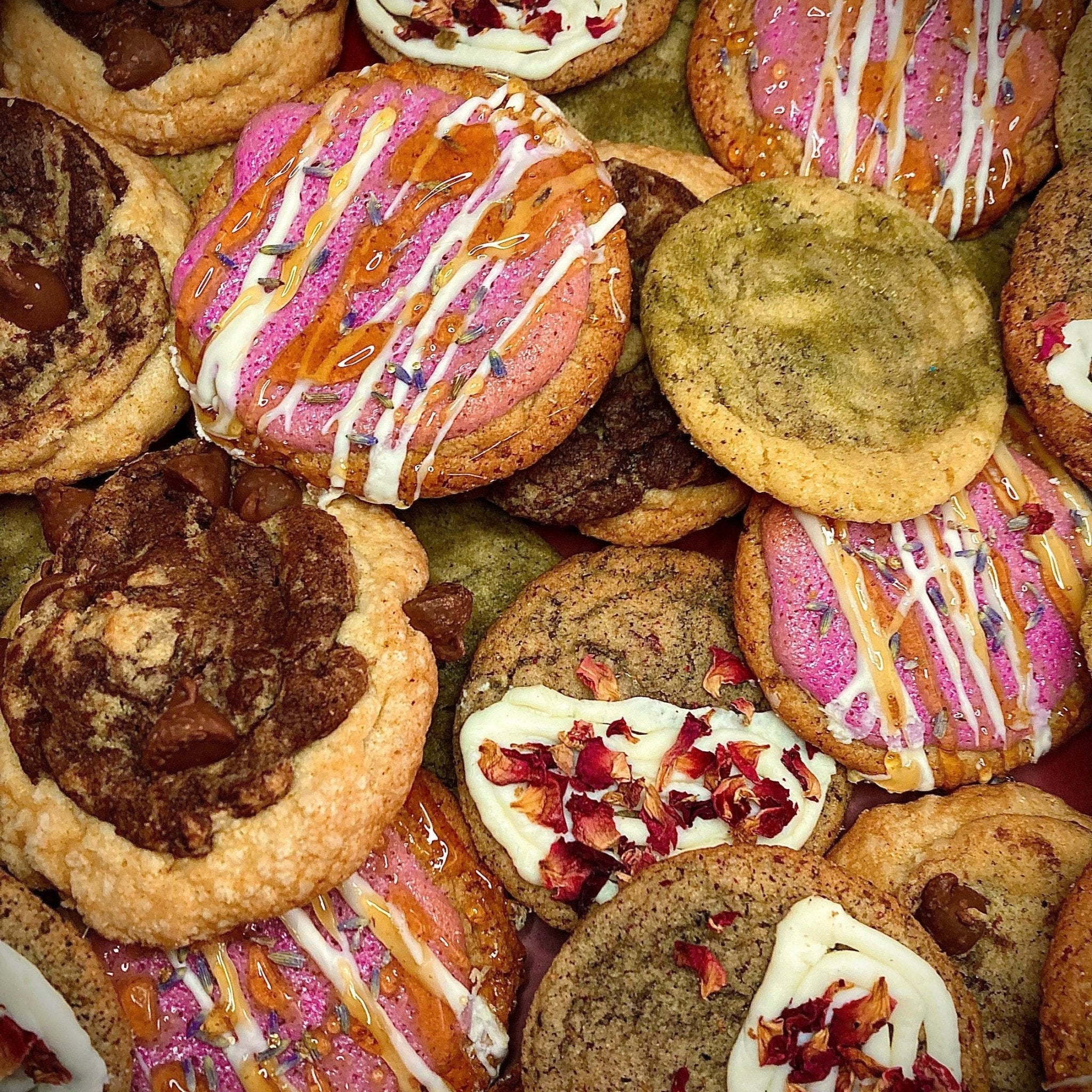 Black Rose Milk Chip Cookies - Taste Therapy Bakery